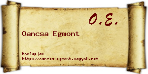 Oancsa Egmont névjegykártya